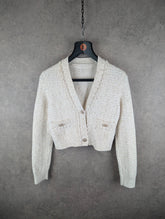 Unbranded Cardigan Womens Small S Cream Cotton